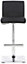 Snella Breakfast Bar Stool, Chrome Footrest, Height Adjustable Swivel Gas Lift, Home Bar & Kitchen Faux-Leather Barstool, Black