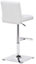 Snella Breakfast Bar Stool, Chrome Footrest, Height Adjustable Swivel Gas Lift, Home Bar & Kitchen Faux-Leather Barstool, White