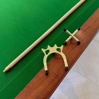 Snooker Pool Cue Rest Billiards Bridge w/ Removable Heads Cross & Spider
