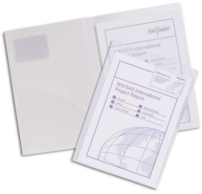 Snopake A4 Clear TwinFile Pack of 5 Polypropylene Presentation/Report File
