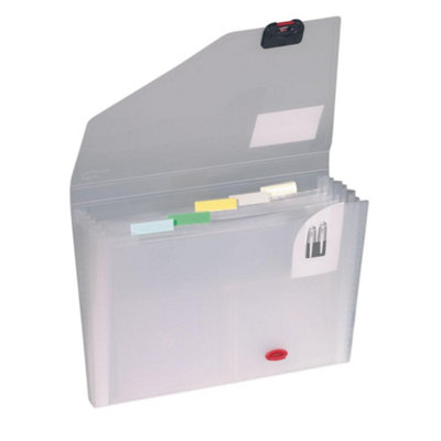 Snopake A4 Expanding Organiser 6-Part Clear Pack of 1 Ref: 11893