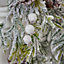 Snow Dusted White Christmas Decoration Wreath Swag 62cm
