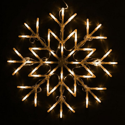 Snow Flake 50 LED Lights - Warm White Price Comparisons | Compare The Build