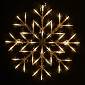 Snow Flake 50 LED Lights - Warm White