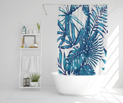 Snow tropical leaves (Shower Curtain) / Default Title Price Comparisons | Compare The Build