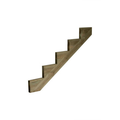 Snowdon Timber 5 Step Treated Decking Riser (T) 48mm (W) 250mm (L