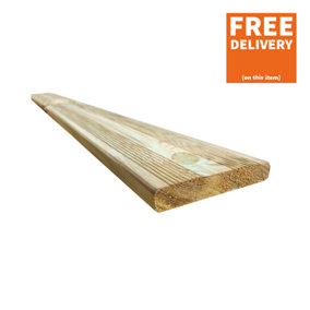 Snowdon Timber Factory Reject DB211208T10 Treated Decking Board (L) 2.4m (W) 120mm (T) 21mm 10 Pack