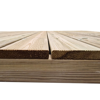 Snowdon Timber Factory Reject DK11088 Treated Value Decking Kit (H) 110mm (L) 2.4m (W) 2.4m