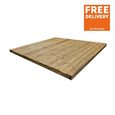 Snowdon Timber Garden DK12388 Treated Premium Decking Kit (H) 123mm (L) 2.4m (W) 2.4m