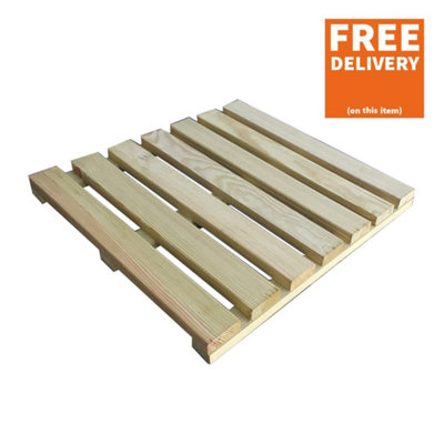 Snowdon Timber Garden DT35404010 Treated Deck Tile (L) 40cm (W) 40cm (T) 35mm 10 Pack