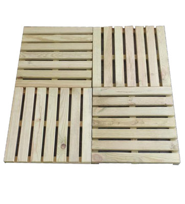 Snowdon Timber Garden DT35404010 Treated Deck Tile (L) 40cm (W) 40cm (T) 35mm 10 Pack