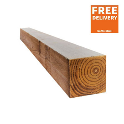 Snowdon Timber Garden FP3310T2 Treated 3"x 3" Fence Post (H) 3.0m (W) 75mm 2 Pack