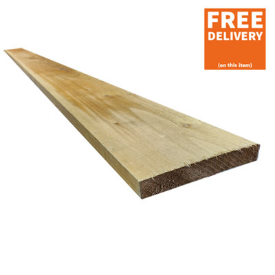 Snowdon Timber Garden GB618 Treated 6x1" Gravel Board (L) 2.4m (W ...