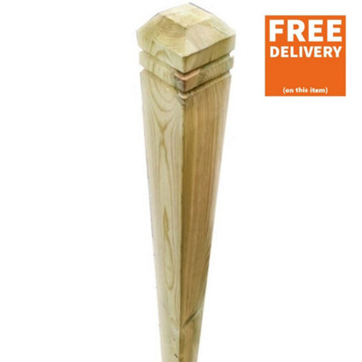 Snowdon Timber Garden NP821250T10 Treated Chamfered Newel Post (H) 1.25m (W) 82mm 10 Pack