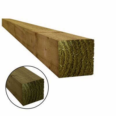 Snowdon Timber Garden Treated 3x3" Fence Post 2 Pack (H) 1.8m (W) 75mm