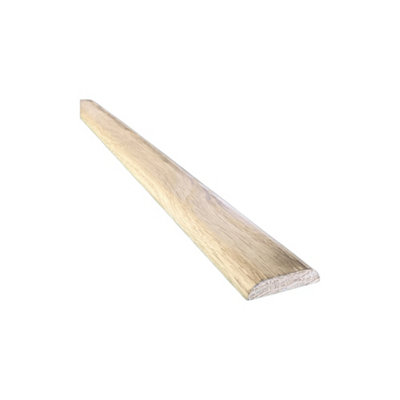 Snowdon Timber MD8348 Hardwood White Oak D Shape Moulding (L) 2.4m (W) 34mm (T) 8mm 2 Pack
