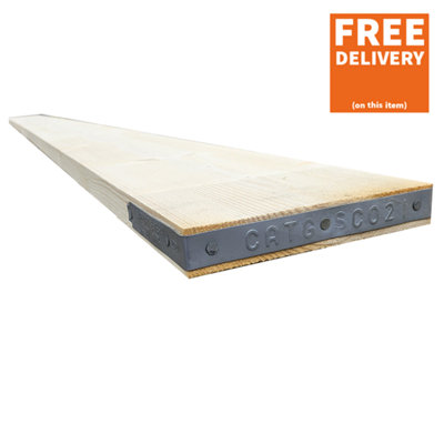 Snowdon Timber SB36225132 Banded Scaffold Board (L) 3.9m (W) 225mm (T) 36mm 2 Pack