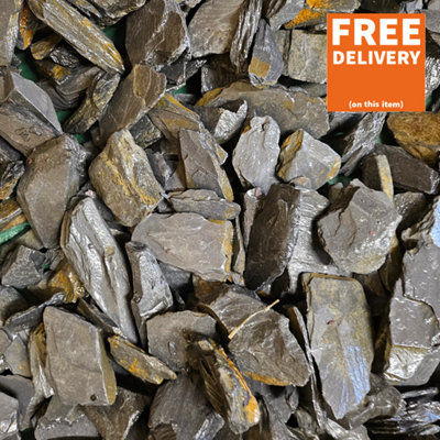 Snowdon Timber SC40850 Bulk Bag Charcoal Slate Chippings 40mm