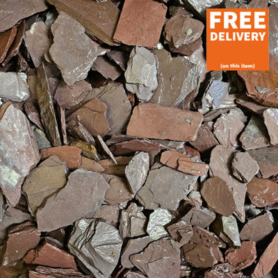 Snowdon Timber SP40850 Bulk Bag Plum Slate Chippings 40mm