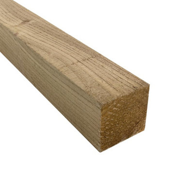 Snowdon Timber Treated 3x3" Fence Post (W) 75mm (H) 2.4m - Pack of 2