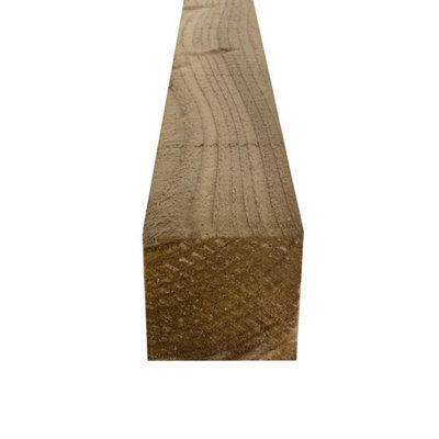 Snowdon Timber Treated 3x3" Fence Post (W) 75mm (H) 2.4m - Pack of 2