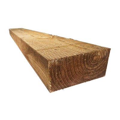 Snowdon Timber Treated Brown Sleeper (T) 100mm (W) 200mm (L) 1.8m ...