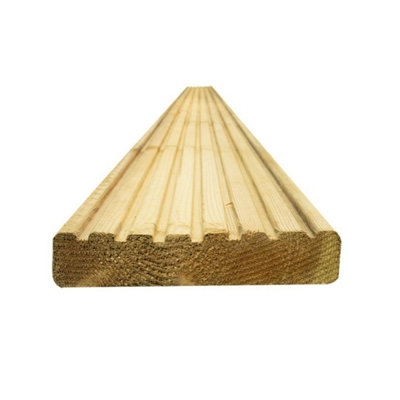 Snowdon Timber Treated Reject Decking Board (T) 27mm (W) 144mm (L) 3.6m ...
