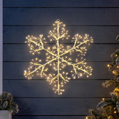 Snowflake Christmas Light Micro LED Decoration Indoor Outdoor 60cm Warm ...