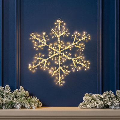 Snowflake Christmas Light Micro LED Decoration Indoor Outdoor 60cm