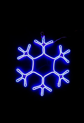 Snowflake Neon Effect Rope Light Silhouette Double Side 90 Blue LEDs Christmas Outdoor Price Comparisons | Compare The Build
