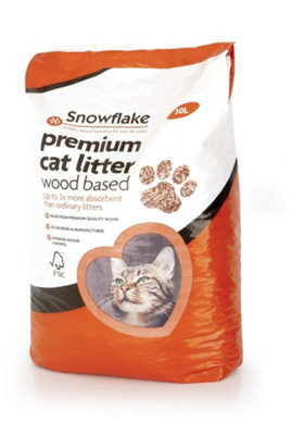 Snowflake Wood Based Premium Cat Litter 30L