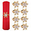 Snowflakes Design Napkin Holder Rings Serviettes Buckles for Christmas Table Décor, Gold, 12pcs