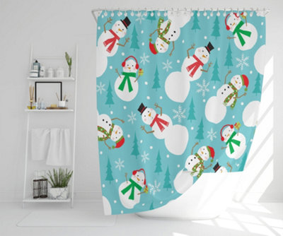 Snowman seamless pattern design (shower curtain) / Default Title Price Comparisons | Compare The Build