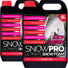 SnowPro Snow Foam Shampoo Car Wash 10L Soap pH Neutral Vehicle Cleaning Detailing Pre Wash Cherry Fragrance
