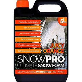SnowPro Snow Foam Shampoo Car Wash Soap 5L pH Neutral Vehicle Cleaning Detailing Pre Wash Orange Fragrance