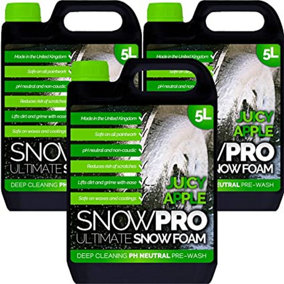 SnowPro Snow Foam Shampoo Car Wash Soap pH Neutral Vehicle Cleaning Detailing Pre Wash 15L Apple Fragrance