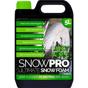 SnowPro Snow Foam Shampoo Car Wash Soap pH Neutral Vehicle Cleaning Detailing Pre Wash 5L Apple Fragrance
