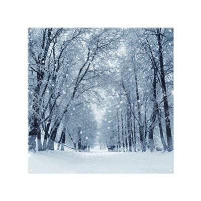 Snowstorm In Park Dining Splash Back designer style