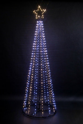 Snowtime 1.8m / 6ft Maypole LED Christmas Tree in Ice White and Warm