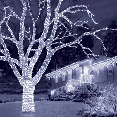 Snowtime 100 Connectable Ice White LED Christmas Lights