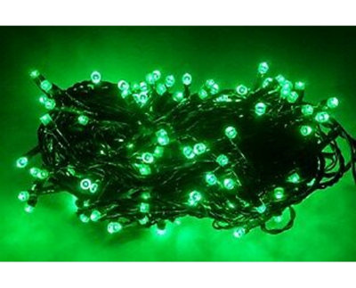 Snowtime 100 Multi Function LED String Lights in Vibrant Green Indoor / Outdoor