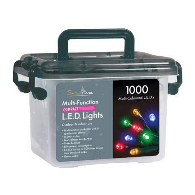 Snowtime 1000 Multi-Function Compact LED Lights in Multicolour - 25m Lit Length