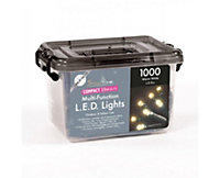 Snowtime 1000 Multi-Function Compact LED Lights in Warm White - 25m Lit Length