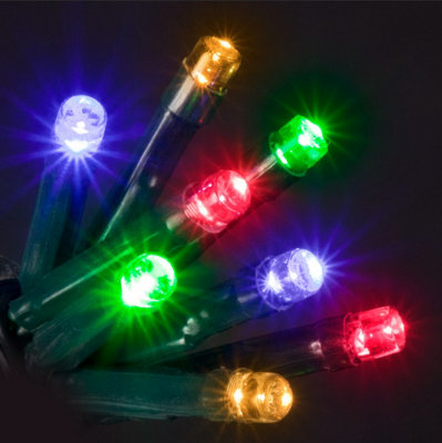 Snowtime 1000 Multi-Function String LED Lights in Multicolour - 50m Lit ...