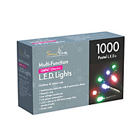 Snowtime 1000 Pastel LED Compact Christmas String Lights Multi Function with Controller Indoor / Outdoor