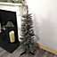 Snowtime 120cm 4ft Wrapped Pencil Pine Grey Tree with 168 Tips