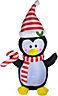 Snowtime 120cm Inflatable Penguin with Candy Cane 6 LEDs