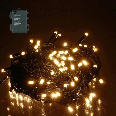 Snowtime 200 LEDs Battery Operated Lights (200 LED's, Warm White)