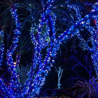 Snowtime 240 Multi-Function String LED Lights in Blue - 17m Lit Length