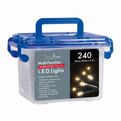 Snowtime 240 Warm White LED Multi-function Lights With Timer Price Comparisons | Compare The Build
